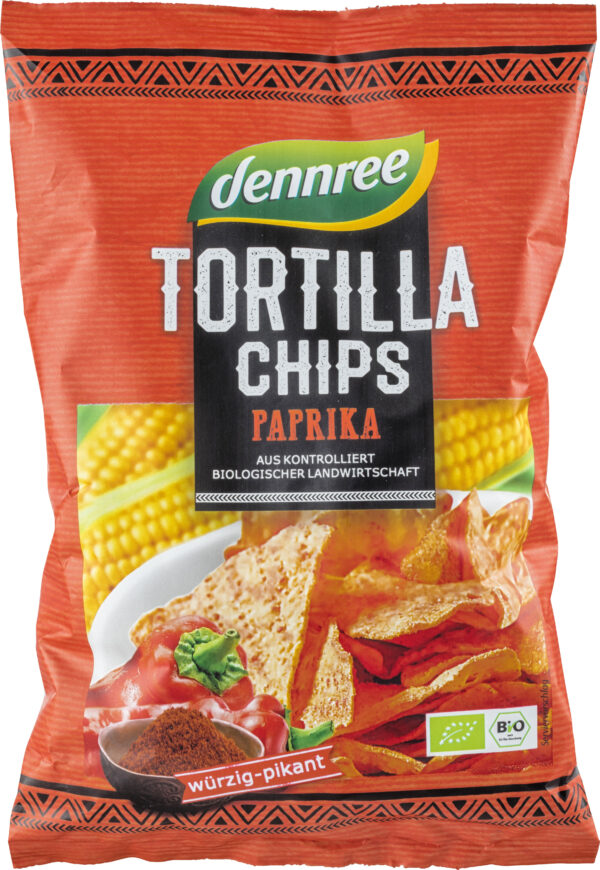 Tortilla chips cu paprika bio 125g Dennree