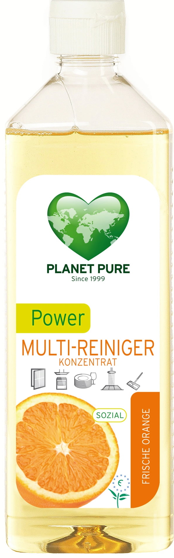 Detergent bio concentrat cu ulei de portocale Power Cleaner 510ml Planet Pure