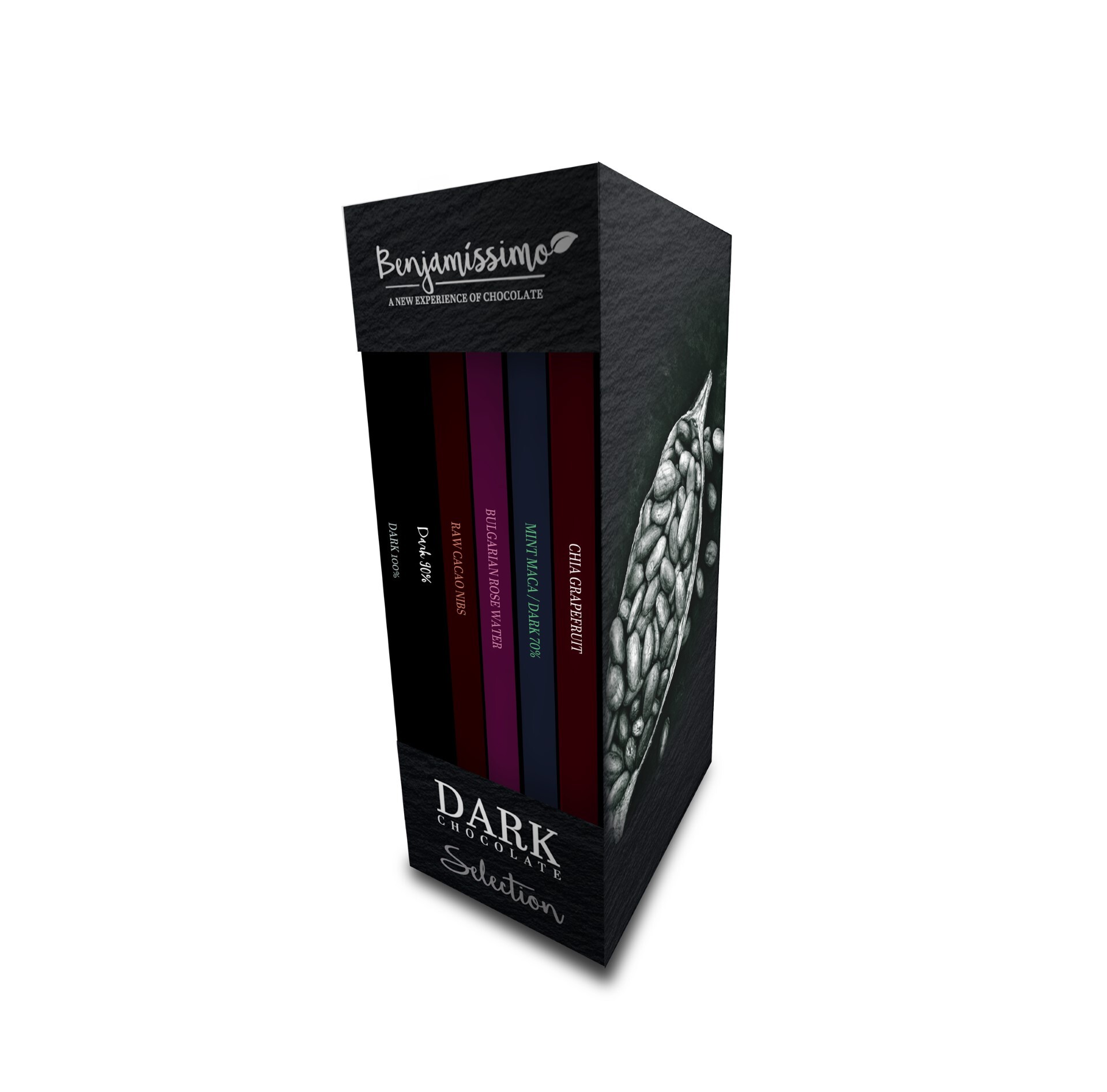 Cutie cadou Dark Selection 6x ciocolata negra