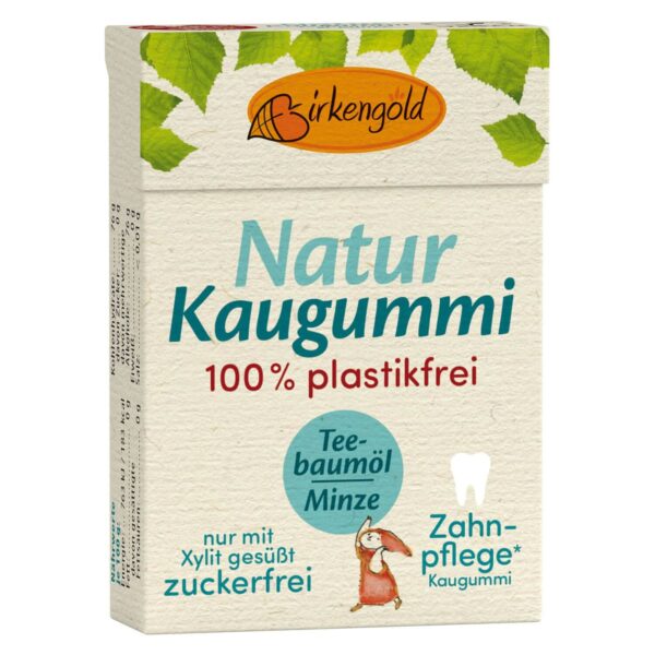 Guma de mestecat naturala cu Tea Tree si menta