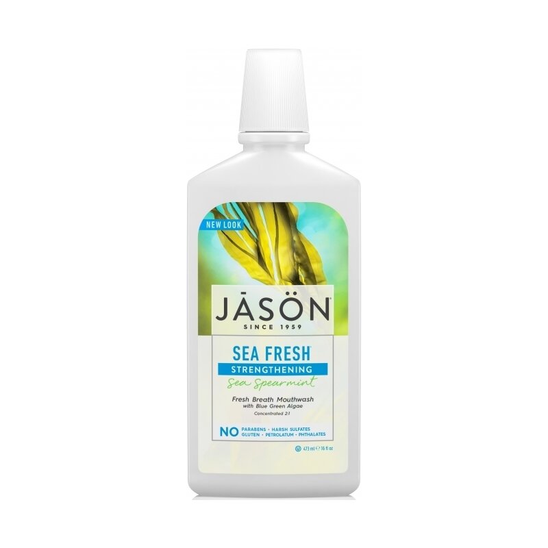 Apa de gura eco cu sare de mare si minerale pt detoxifierea si intarirea dintilor Jason 473ml
