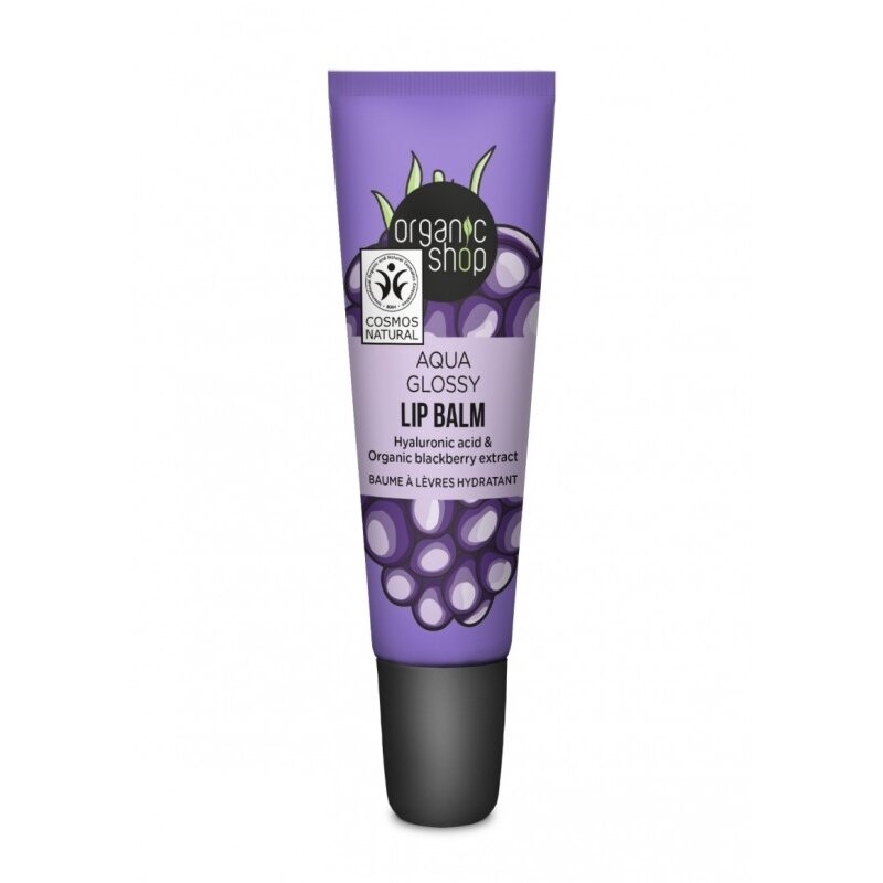 Balsam de buze Aqua Glossy cu acid hialuronic si extract de mure