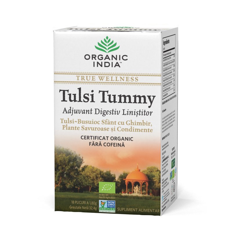 Ceai Digestiv Tulsi (Busuioc Sfant) Tummy cu Ghimbir