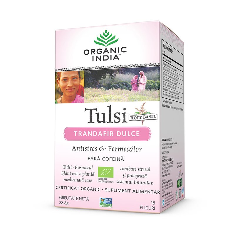 Ceai Tulsi (Busuioc Sfant) Trandafir Dulce | Antistres & Fermecator