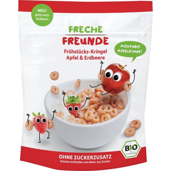 Cereale pt. mic dejun cu mere si capsuni bio 125g Erdbar