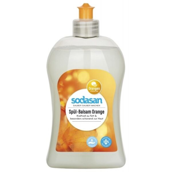 Detergent Vase Lichid Cu Balsam Bio Portocala 500 ml Sodasan
