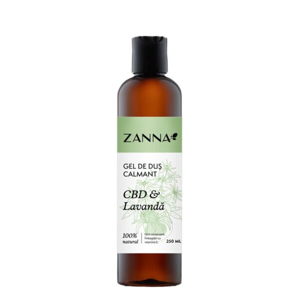 Gel de dus calmant cu CBD si lavanda
