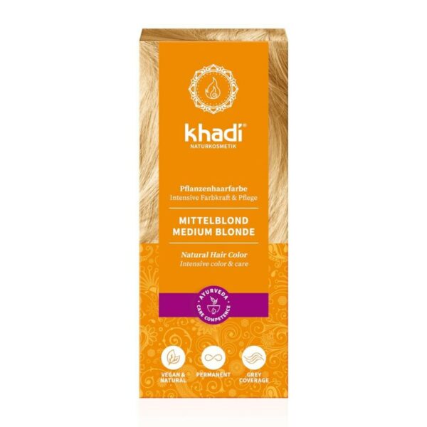 Henna Blond Mediu Vopsea de par Khadi