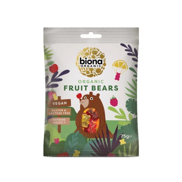 Jeleuri mini ursuleti - fructe bio 75g BIONA
