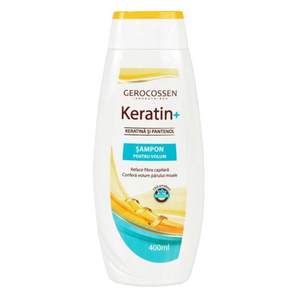 Keratin+ sampon pentru volum: cu keratina si pantenol - 400 ml