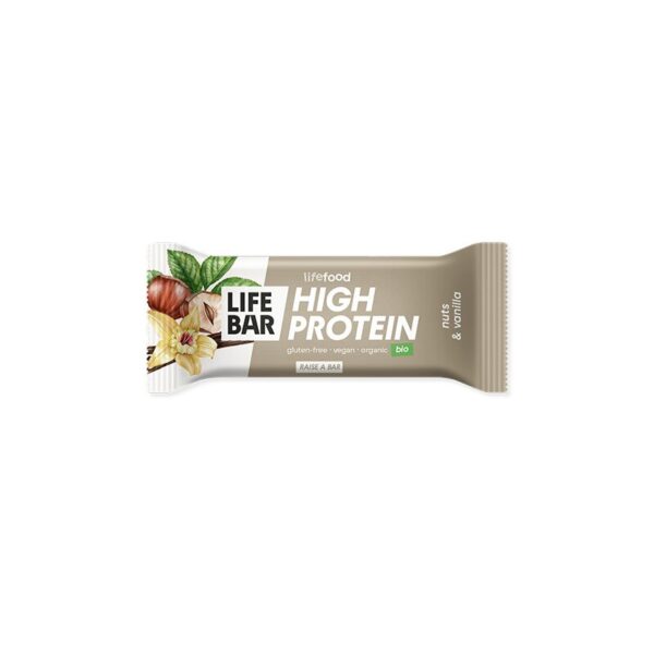 Lifebar baton cu proteine vanilie si nuci