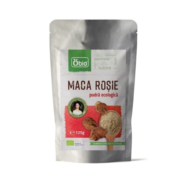 Maca rosie pudra raw bio