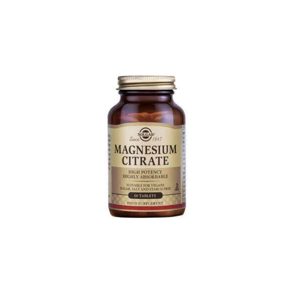 Magnesium Citrate (Citrat de magneziu) 200mg 60tb SOLGAR