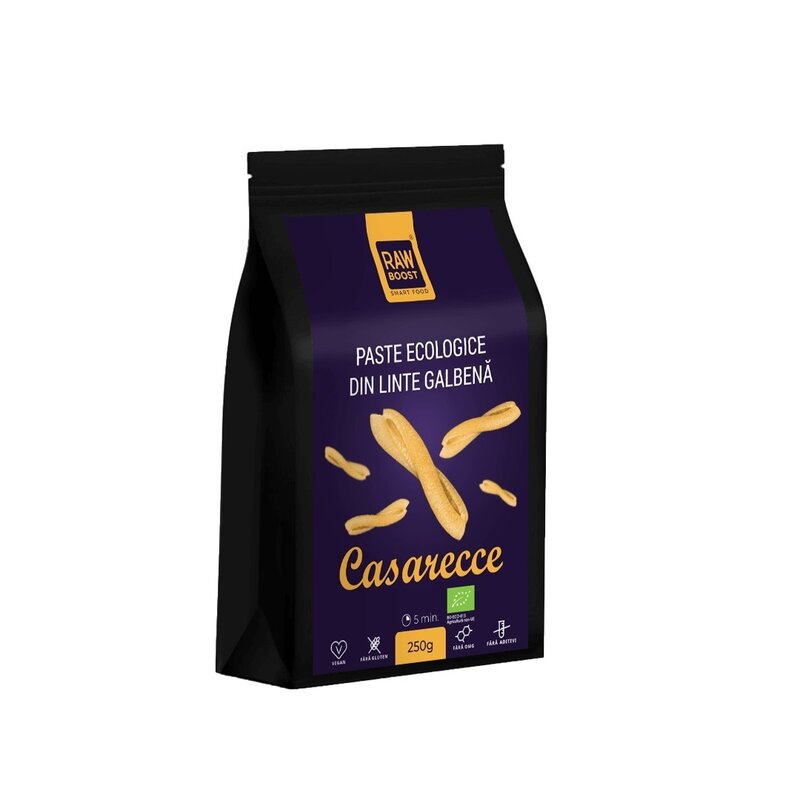 Paste ecologice Casarecce din Linte Galbena Paste ecologice Casarecce din Linte Galbena