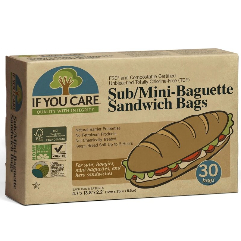 Pungi de hartie nealbita pentru mini baghete si sandwich