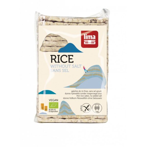Rondele din orez expandat fara sare bio 130g