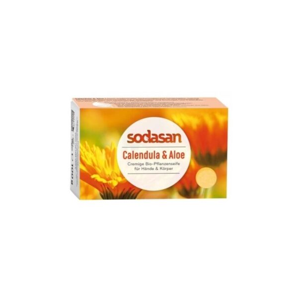 Sapun Crema Bio Galbenele si Aloe 100 Gr Sodasan