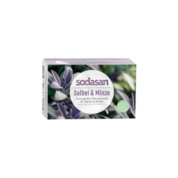 Sapun Crema Bio Salvie si Menta 100 Gr Sodasan