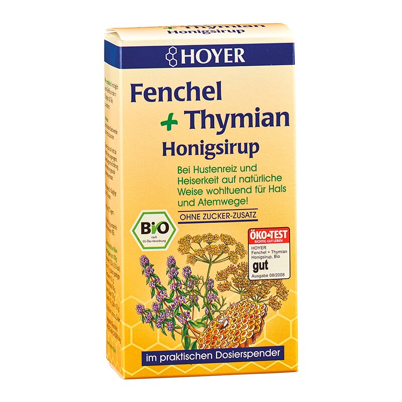 Sirop de miere cu fenicul si cimbru bio 250g Hoyer