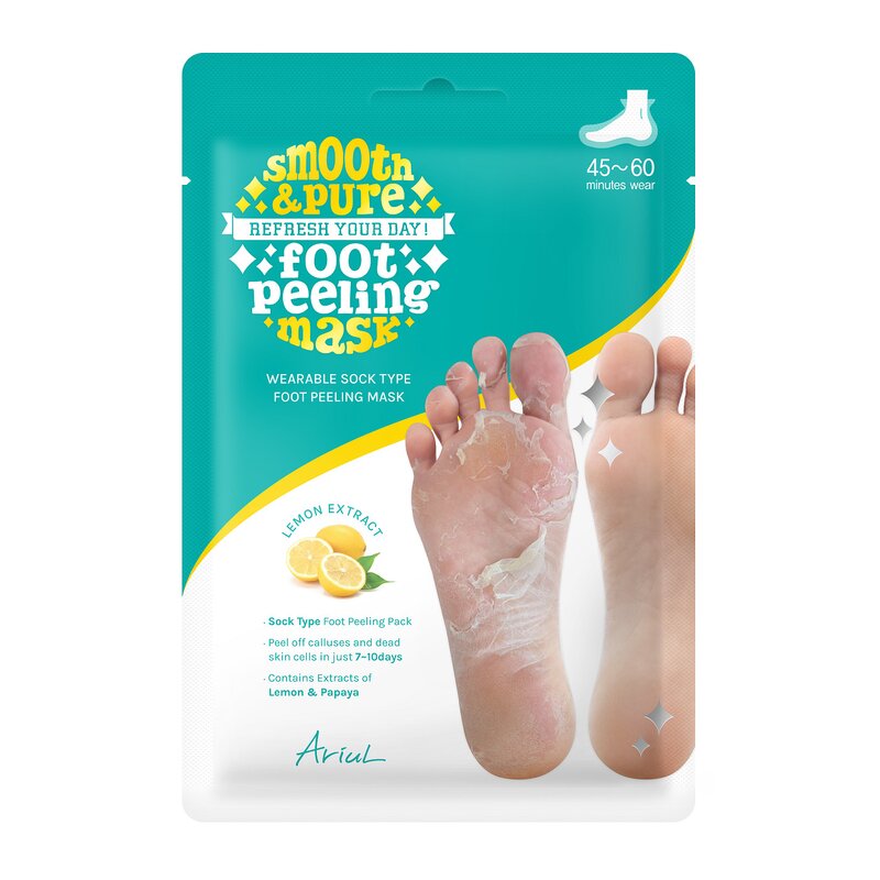Sosete exfoliante pentru talpi Ariul Smooth & Pure Foot Peeling Mask cu uree si acizi naturali