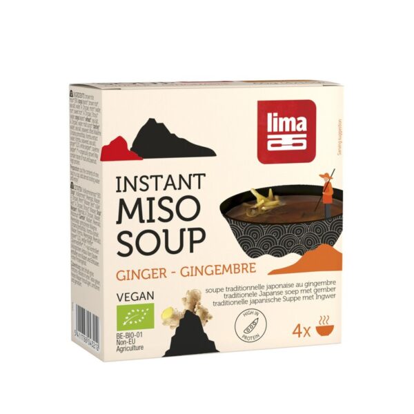 Supa Miso instant cu ghimbir bio 4x15g Lima