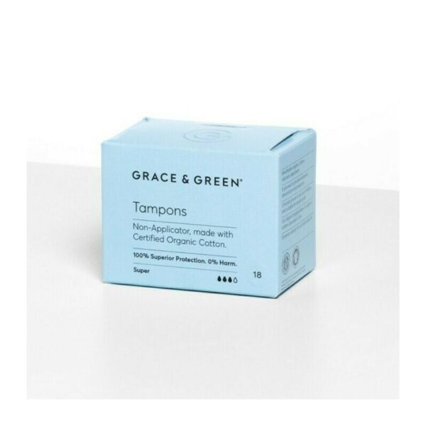 Tampoane din bumbac organic 100% Super (18 buc)