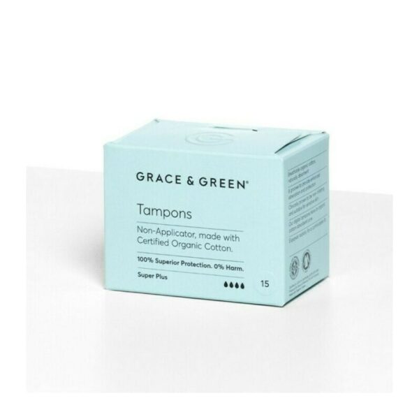 Tampoane din bumbac organic 100% Super Plus (15 buc)