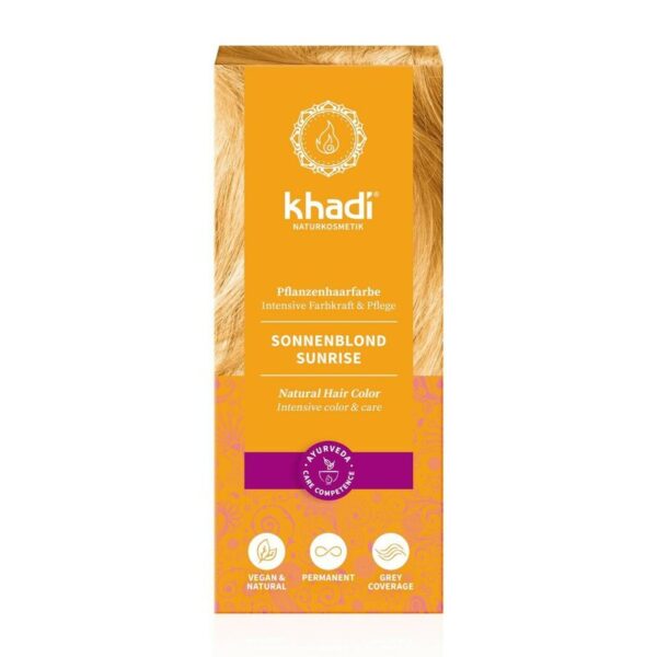 Vopsea de par naturala Blond Sunrise - Khadi