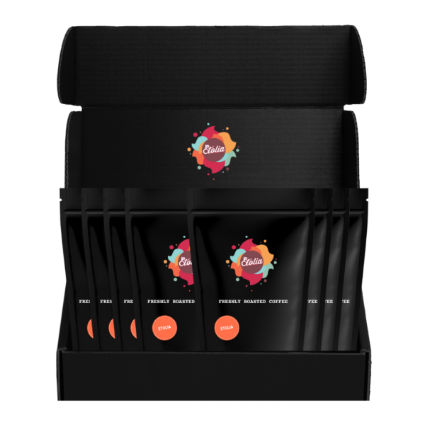 Pachet degustare Etolia cafea boabe proaspat prajita 8 origini