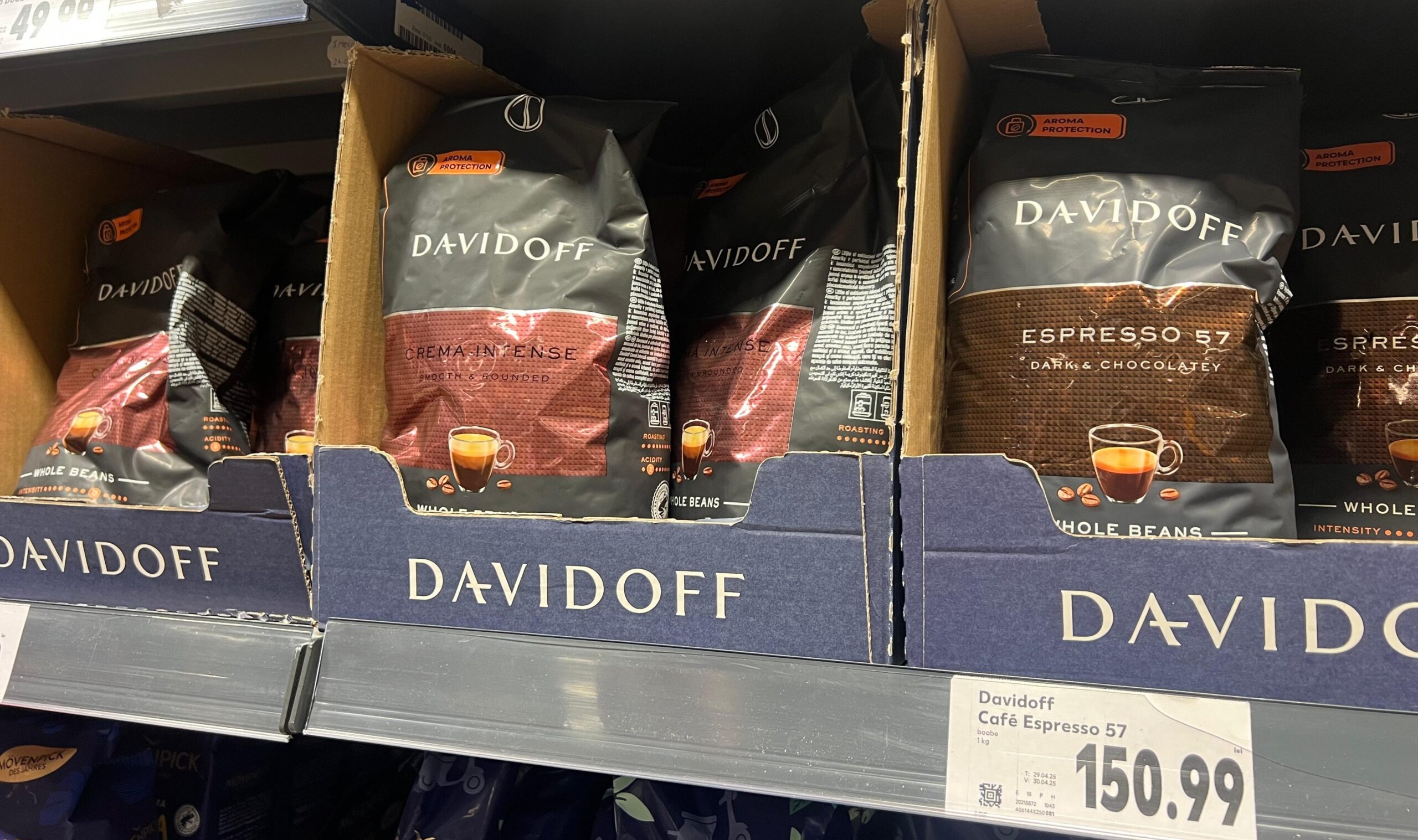 cafea davidoff boabe 1 kg kaufland